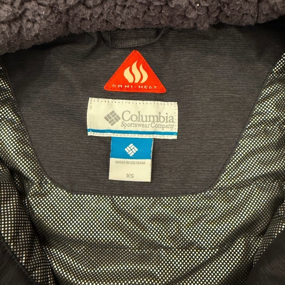 Columbia Carson Pass Jacket Gray Omni Heat Hooded Waterproof Full Zip - Picture 8 of 8